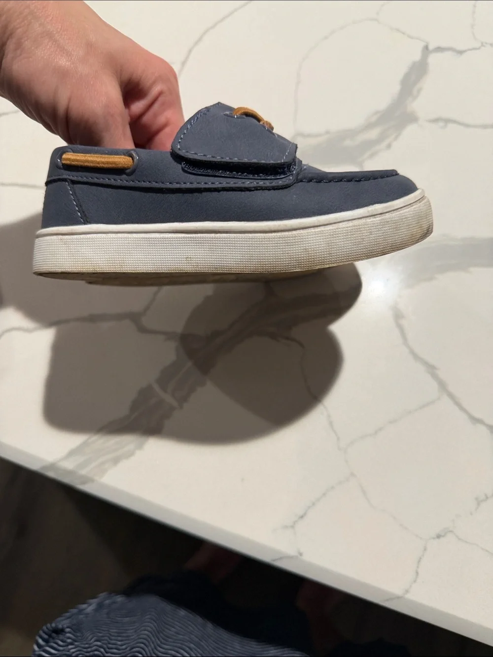 Dr. Scholl's Kids Navy and Tan Slip-On Moccasins